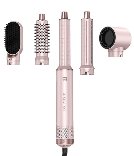 Dryhsip 5-in-1 Air Styler Curling & Drying Kit - Pink/Gold