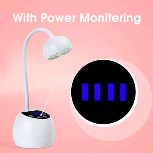 UV LED Nail Lamp, 36W Mini Cordless Flash Cure Gel X Lamp Gooseneck Portable LED Nail Light Nail Dryer Quick Drying UV Lamp for Nail Salon Home DIY Manicure