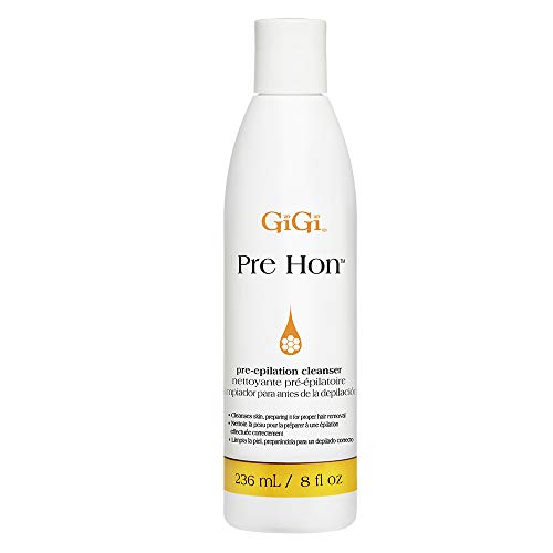 GiGi Pre Hon Pre-Epilation Pre Wax Cleanser - Skin Prep for Waxing, Removes Oil & Impurities, Ideal for Face & Body, 8 fl oz