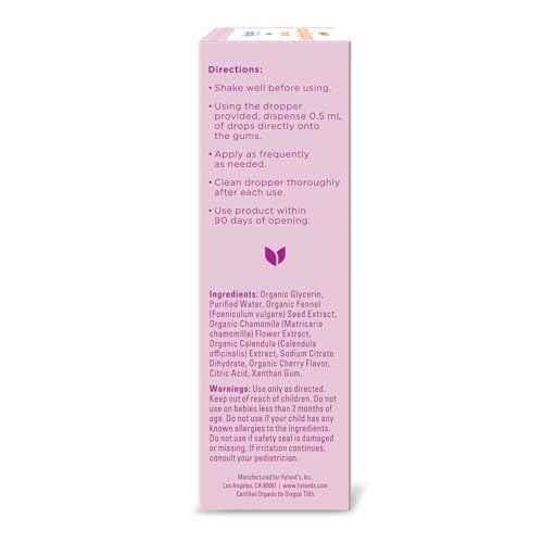 Hyland's Baby Organic Daytime Soothing Drops for Oral Discomfort, 1 oz, Ages 2 Months and up, Organic Cherry Flavor