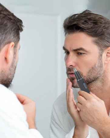 ULAIDO Nose and Ear Hair Trimmer for Men, Rechargeable 3 in 1 Hair Trimmers for Nose Ear Eyebrow & Body Detail Hair Removal, No Pull No Snag Men's Grooming with High Speed, 3 Heads