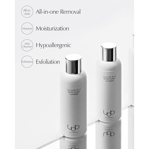 LBB 4-in-1 Micro Foam Cleanser - pH 5.5 Face Cleansing Milk to Bubble Foam - Gentle, Hypoallergenic Deep Cleansing with Moisturizing Finish - Anti Aging Tangerine Cellular Water, 3.38 fl.oz.