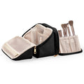 HauteHues Travel Makeup Bag - Large Capacity Cosmetic Organizer, Waterproof & Wide-Open Design