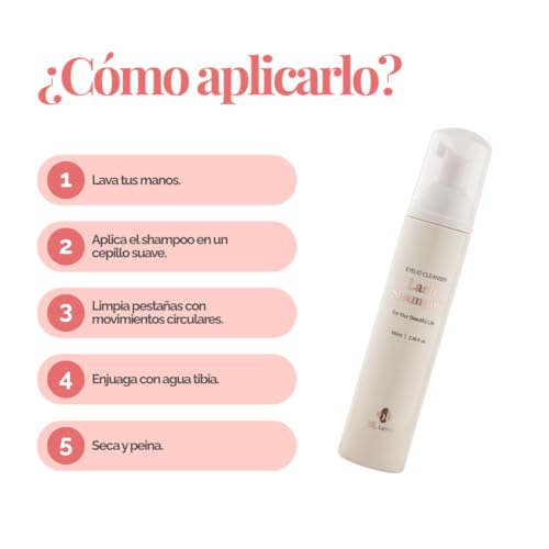 BL Lashes Eyelash Shampoo with Brush - Gentle Lash Cleanser 50ml