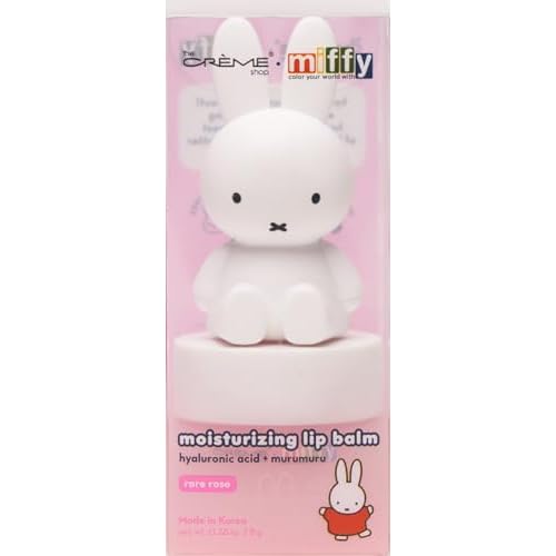 The Cr?me Shop Miffy Tinted Lip Balm with adorable Miffy cap, with Hyaluronic Acid and Murumuru to moisturize, soften and visibly improve chapped or dry lips - Rare Rose