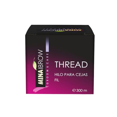 MINA iBROW Thread 1 Spool X 300m | Eyebrow Organic Cotton Thread |Tool for Upper Lip Chin Forehead Ibrow Hair Removal | for Perfect Eyebrow Sculpting | Pack of 1