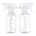 Gungtien Clear 10oz Spray Bottles 2-Pack, 360° Upside-Down Mist for Cleaning & Gardening