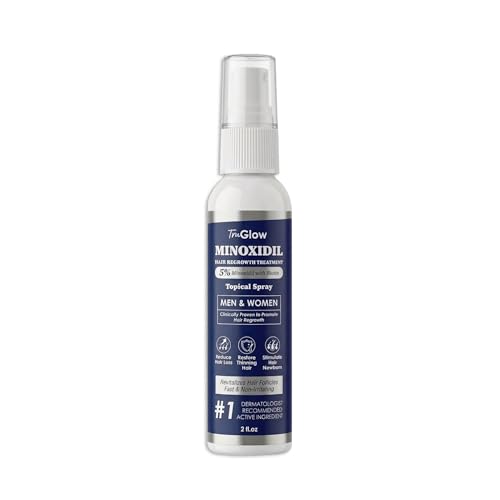5% Minoxidil Hair Regrowth Spray for Men & Women - 2 oz