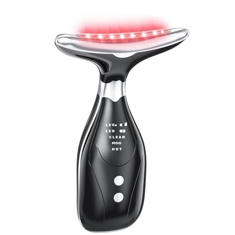 7-in-1 Facial Sculptor Massager, Red Light Therapy for face, 7 Color Modes with Heating & Vibration, Portable Face Massager Tool for Wrinkles & Skin Tone, Arc Design for Better Cream Absorption