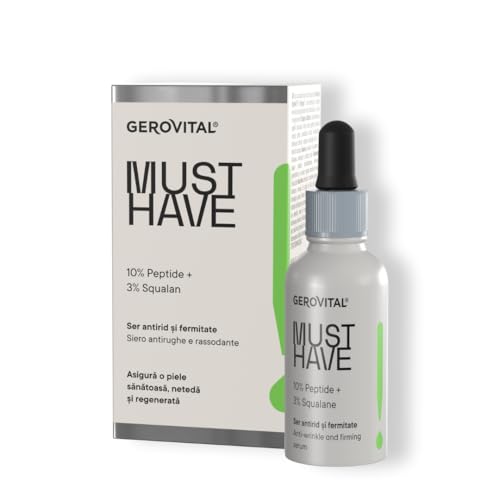 GEROVITAL MUST HAVE Anti-Wrinkle and Firming Face Serum with Collagen and Elastin, Aloe Vera Extract, Moisturizing Face Serum, 30 ml