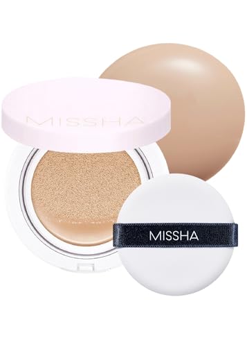 MISSHA Magic Cushion Foundation No.23 Natural Beige for light with neutral skin tone - Flawless Coverage, Dewy Finish, Easy Application for All Skin Types