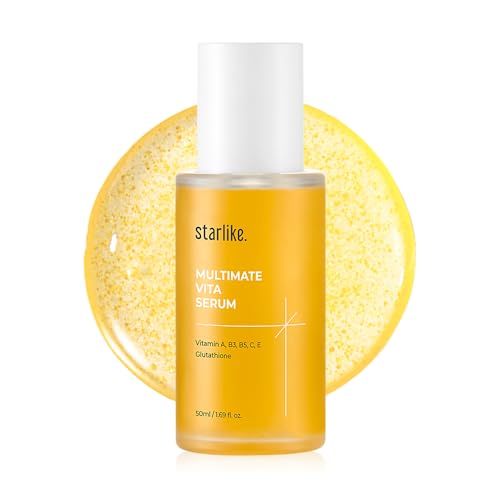 starlike Multimate Vita Antioxidant Facial Serum I 1.69 Fl oz (50ml) I 10% Multi-Vitamin A, B3, B5, C & E I Glutathione & Tranexamic Acid I Korean Skincare I Glow Boosting, Even Tone & Refined-Looking