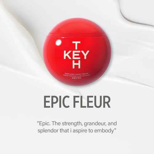 KEYTH PERFUMED HAND CREAM #EPIC FLEUR (70ML, 2.36 FL.OZ.) / Rich Scent, Provides Glow and Moisture, Refreshing Finish, Amber&Woody&Floral, Lily Flower Extract Ceramide NP