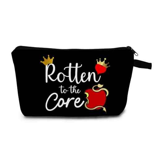 Descendants Makeup Cosmetic Bag Descendants Fans Gift Rotten to the Core Zipper Pouch Descendants Fans Gift Rotten To The Core Storage Toiletry Bag Evil Queen Fans Villain Lover Gift