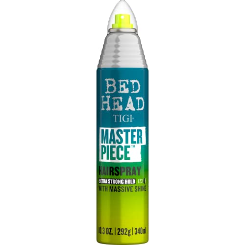 TIGI Bed Head Manipulator texturizing Putty with Firm Hold 2.01 oz & Bed Head Master Piece Hairspray with Extra Strong Hold Unisex Hair Spray 10.3 oz