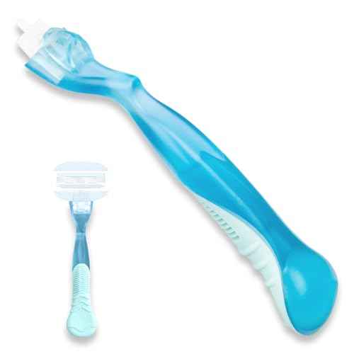 Replacement Handle Compatible with Gillette Venus, Comfort Glide Razor Handle Non-slip Ergonomic Handles for Women (Blue)