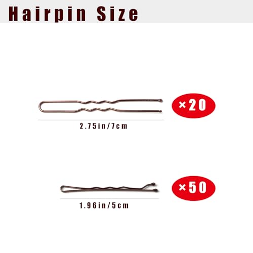 Dark Brown Hair Padding Sponge for Updos with 50 Bobby Pins