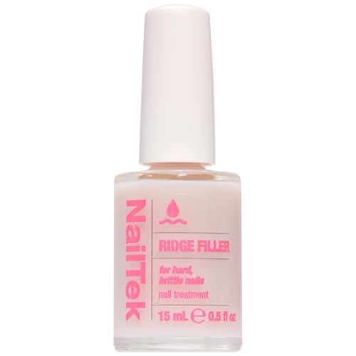 Nail Tek Formula 3 Ridge Filler Base Coat & Nail Strengthener, 0.5 fl oz