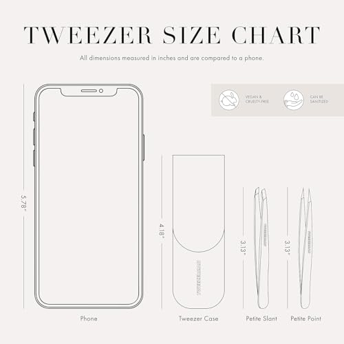 Tweezerman Petite Tweeze Set for Eyebrows with Travel Case