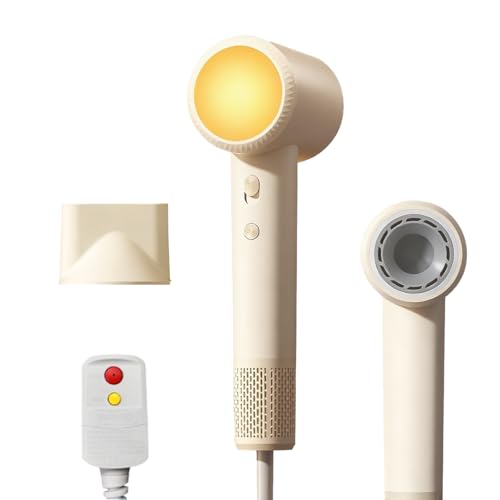 High-Speed Hair Dryer with Intelligent Temperature Indicator, 150,000 RPM Brushless Motor & Negative Ions