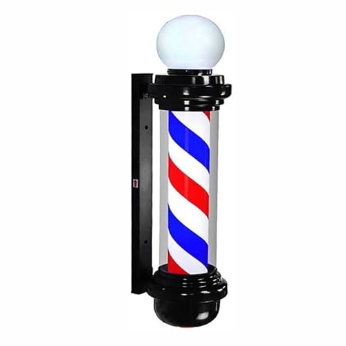 35-inch LED Barber Pole Light with Red White Blue Stripes