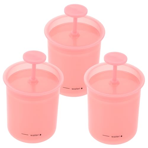 3-Piece Manual Face Wash Foamer Bottle – Pink Foam Dispenser
