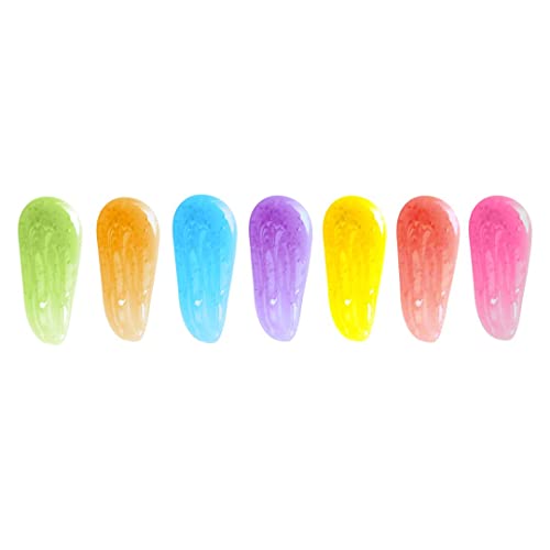 TKB Jelly Gloss (Flexagel) Kit| Lip Gloss Base for DIY Lip Gloss| Ready-To-Formulate| Moisturizing, High Shine, Fruity Scent, Vegan, Gluten and Cruelty free| Made in USA. (1 oz (Pack of 7))