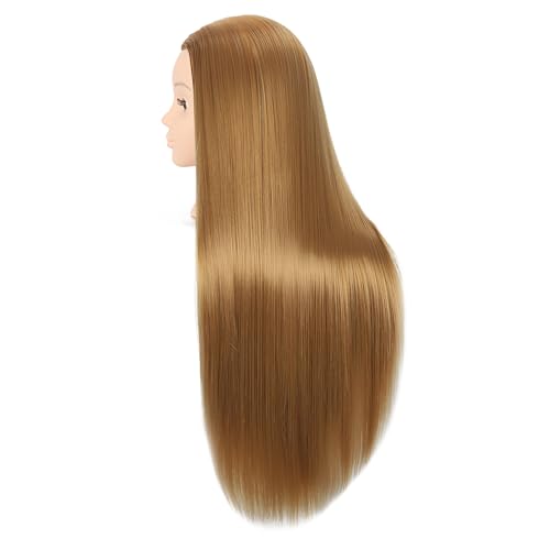 Mannequin Head 26-28" Synthetic Hair Training Head with Stand