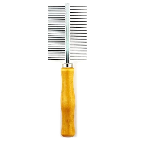 XCEL Premium Dual-Sided Brush Cleaning Tool ? Eco-Friendly Bamboo Handle ? Easily Removes Hair & Product Buildup from Boar Bristle, Paddle, Detangling & Styling Brushes