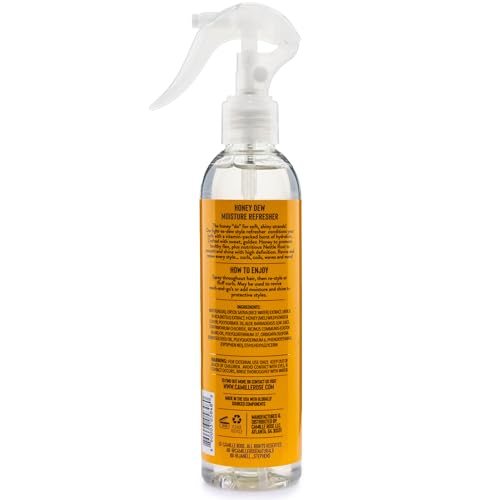Camille Rose Curl and Detangler Spray ? Liquid Moisture Refresher Spray with Honey, Nettle and Rice Water, Sweet Dew Scent, 8 FL Oz