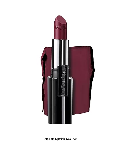 L'Oréal Paris Infallible Le Rouge Lipstick, Persistent Plum, 0.09 oz.