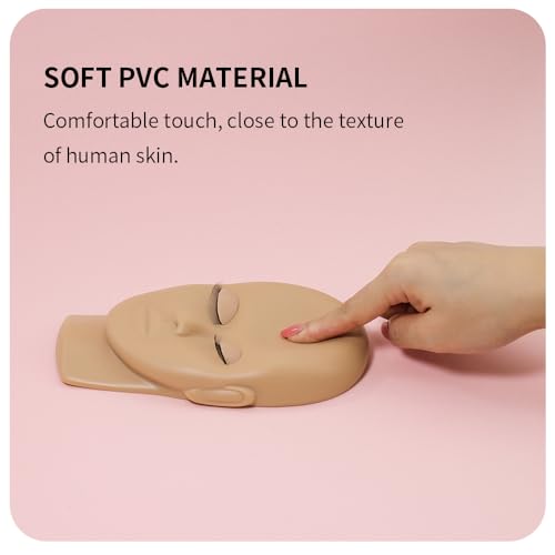 Lash Extension Mannequin Head with 4 Replaceable Eyelids