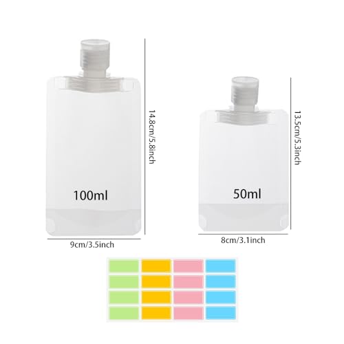 10pcs Travel Toiletry Pouches - Leak Proof, TSA Approved
