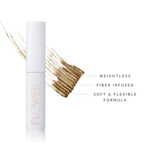 FLOWER BEAUTY By Drew Barrymore Fiber Fix Eyebrow Gel - Tinted Brow Mascara + Fixative for Eyebrows -Long-Lasting + Natural Finish -Vegan + Cruelty-Free - Blonde