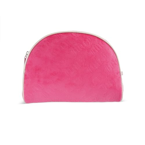 Juicy Couture White Pink Makeup Bag Cosmetics Organizer Travel Essentials Clutch Coin Purse Textured Three Piece Set