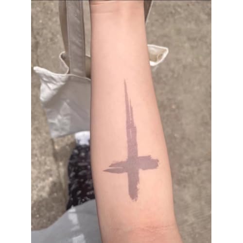 2 Pcs Black Herbal Cross Arm Tattoo Stickers,Men And Women Effect is Vivid of Temporary Tattoos Fake Tattoos for the Beach or Pool,Rave Parties,Nightclubs,Holiday,Body Temporary Tattoos