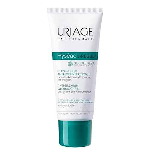 Uriage Hyseac 3-regul+ | Face Moisturizer For Oily Skin Prone To Acne. Pimples, Spots, Blackheads And Blemish Control. Daily Face Cream With Salicylic Acid, AHA And Zinc, For A Clear Complexion, 1.35