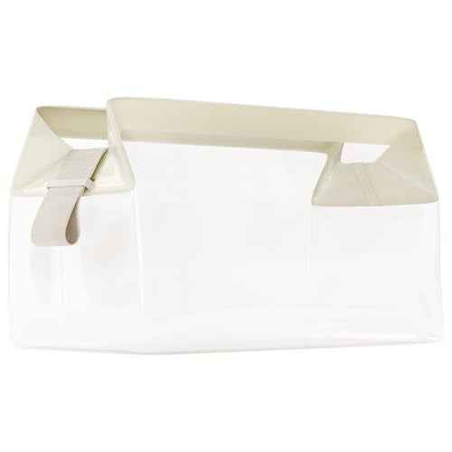 Cadence Parcel - Clear Kit with Magnetic Closure - Durable and Leak-Resistant Travel Toiletry Kit - Modular Design - Hygiene Bag for Travel Essentials - 4 Qt - Pebble