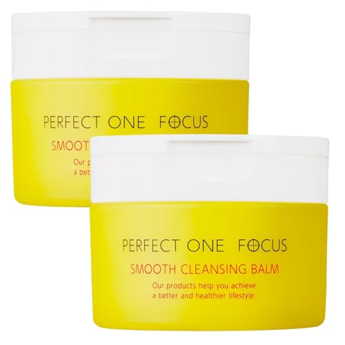 PERFECT ONE FOCUS Smooth Cleansing Balm Makeup Remover?Gentle Face Cleanser Makeup Cleansing Balm that Melts Away Makeup, Deep Pore Cleanser?Moisturizing Face Balm for All Skin Types, 2-Pack 75g x 2)