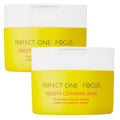 PERFECT ONE FOCUS Smooth Cleansing Balm Makeup Remover?Gentle Face Cleanser Makeup Cleansing Balm that Melts Away Makeup, Deep Pore Cleanser?Moisturizing Face Balm for All Skin Types, 2-Pack 75g x 2)