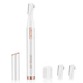 Upgraded Eyebrow Trimmer, Precision Facial Hair Trimmer with Comb, Battery Operated Painless Electric Eyebrow Razor Facial Hair Remover Face Chin Neck, Upper-Lip, Peach-Fuzz