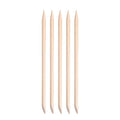 5PCS Orange Wood Nail Stick Set with Storage Tube - Double Sided Cuticle Pusher & Remover
