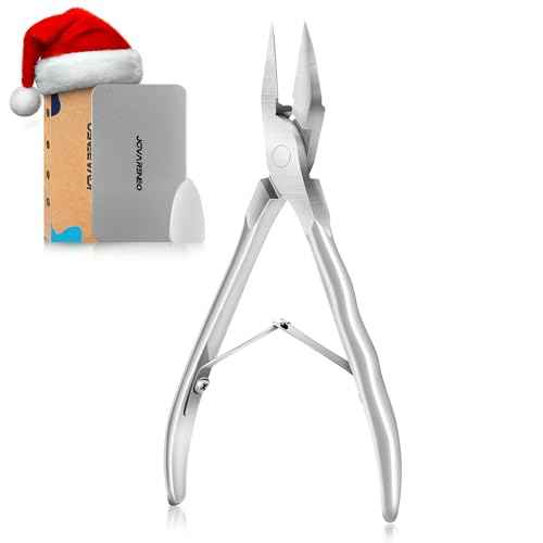 Ingrown Toenail Clippers Straight Blade Toe Nail Clippers for Thick Nails for Seniors, Stainless Steel Nail Clippers for Thick Toenails Ultra Slim 16mm Blade Podiatrist Nail Clippers (Straight Blade)