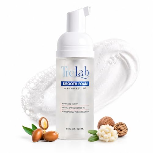 TreLab Hair Mousse with Keratin & Argan Oil, 4 Fl Oz