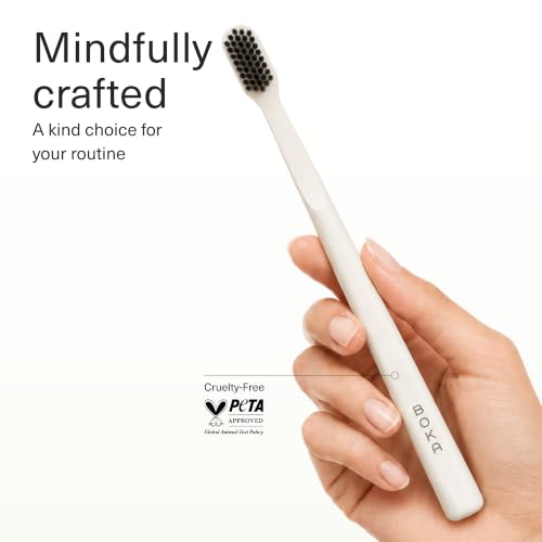 Boka Classic Soft Bristle Manual Toothbrush with Activated Charcoal - Multi Color