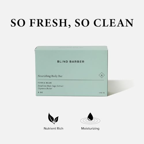 Blind Barber Bundle - Includes Lemongrass Tea Shampoo & Nourishing Bar - Gentle Cleanse - Paraben Free, Cruelty Free - Hair and Skincare Products for Men