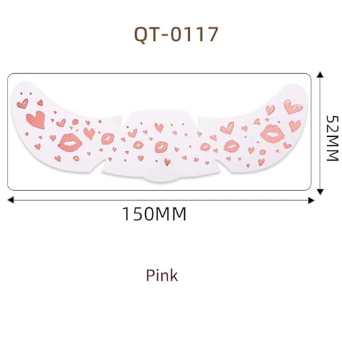 10 Sheets Valentine's Day Face Tattoo Sticker Pink Gold Heart Freckle Face Sticker Glitter Tattoos Pink Heart Kiss Lip Flower Satr Waterproof Tattoos for Girls Women Festival Makeup Accessories