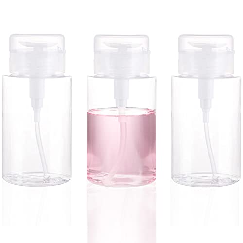 3-Pack 200ML Push Pump Dispenser Bottles Refillable