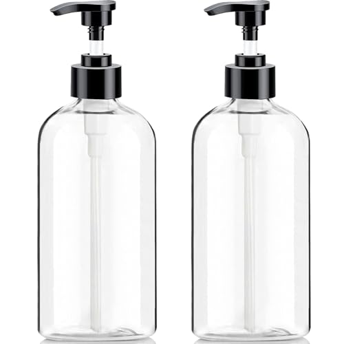 Vioetry 16.9 Oz Refillable Plastic Pump Bottles - 2 Pack