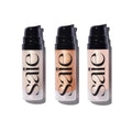 Saie Glowy Super Gel Trio - Mini Starglow, Sunglow & Roseglow (0.5 oz Each) - Hydrating Makeup Primers & Illuminating Serums with Vitamin C + Squalane for Dewy, Radiant Skin
